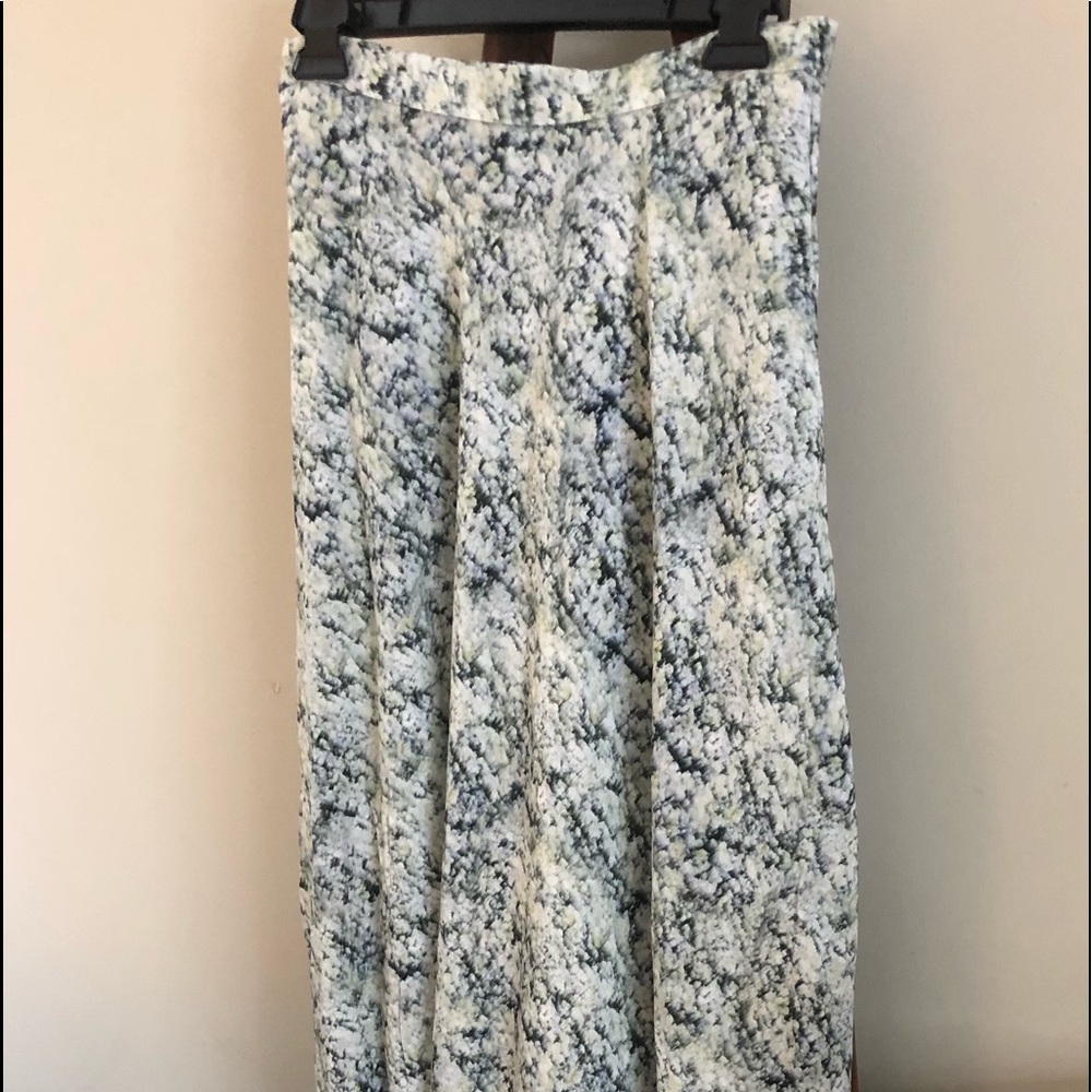 NWT H&M 100% silk long floral skirt
